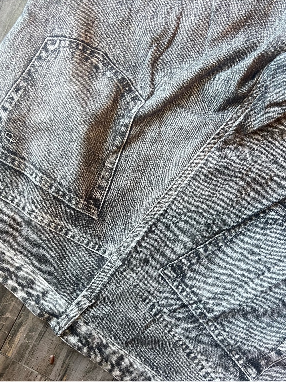 rag & bone Washed Black Straight Leg Jeans - Picture 8 of 8